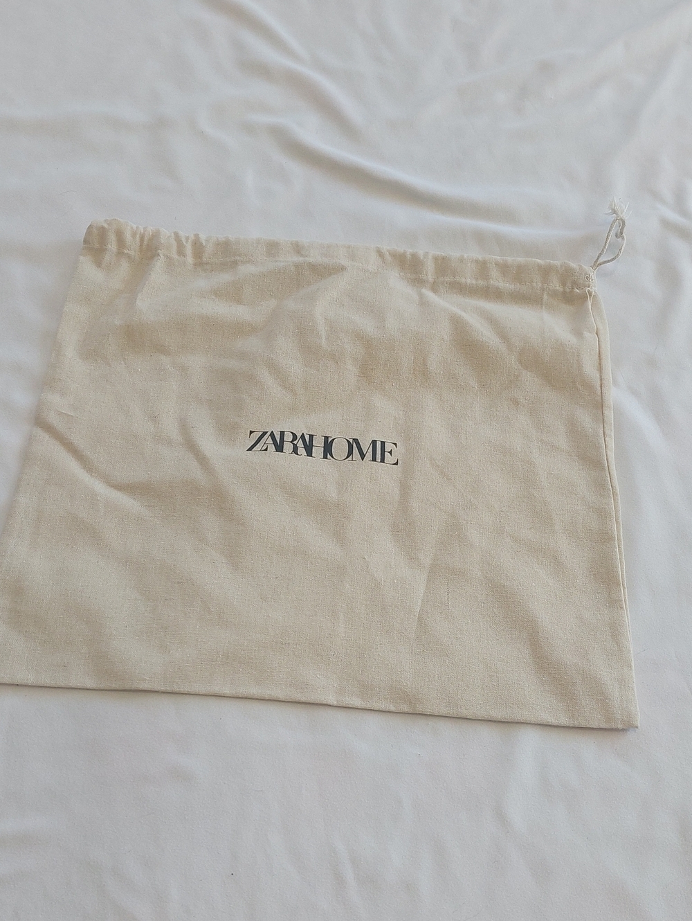 Zara Home Canvas Drawstring Dust Bag - Natural
